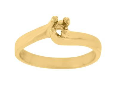 Tourbillon Solitario 4 Griffe Per Pietra Di 3 Mm, Oro Giallo 18 Carati Ref. Tr4 - Immagine Standard - 2