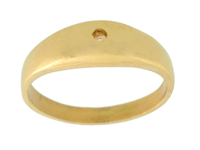 Anello Da Incastonare Leggero Per Pietra Da 4 Mm, Oro Giallo 18 Carati. Rif. Bjol5 - Immagine Standard - 1