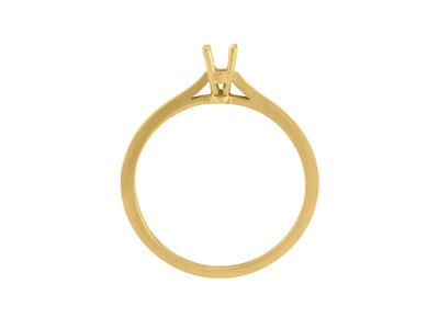 Solitario 4 Griffe Per Pietra Da 2,6 Mm, Oro Giallo 18 Carati. Rif. Ar1520