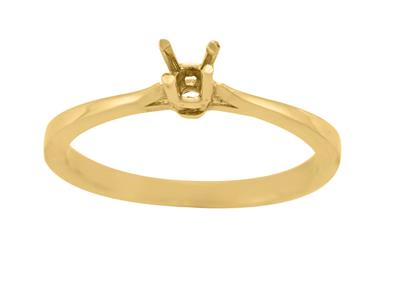 Solitario 4 Griffe Per Pietra Da 3 Mm, Oro Giallo 18 Carati. Rif. Ar30/35 - Immagine Standard - 2
