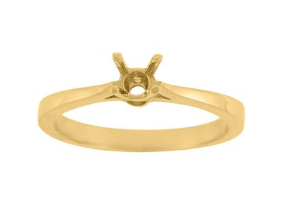 Solitario 4 Griffe Per Pietra Da 3,5 Mm, Oro Giallo 18 Carati. Rif. Ar40/50 - Immagine Standard - 2