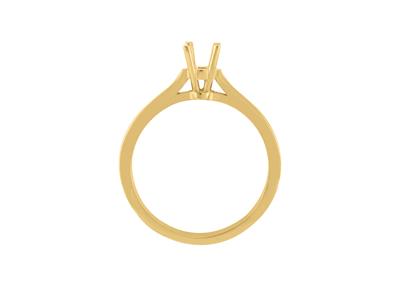 Solitario 4 Griffe Per Pietra Da 4 Mm, Oro Giallo 18 Carati. Rif. Ar50/60 - Immagine Standard - 1