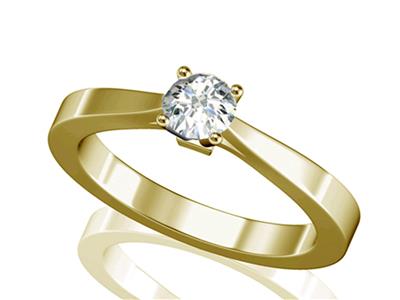 Solitario 4 Griffe Per Pietra Da 4 Mm, Oro Giallo 18 Carati. Rif. Ar50/60 - Immagine Standard - 3