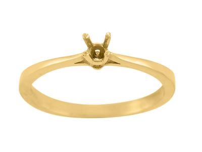 Solitario 4 Griffe Per Pietra Da 5 Mm, Oro Giallo 18 Carati. Rif. Ar10/120 - Immagine Standard - 2