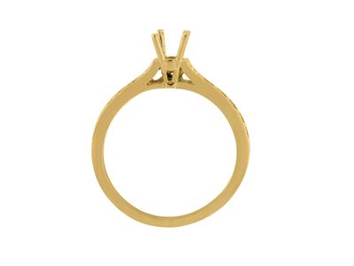 Solitario 4 Griffe Per Pietra Centrale 4,40 Mm, Oro Giallo 18 Carati. Rif. Ga30/35 - Immagine Standard - 1