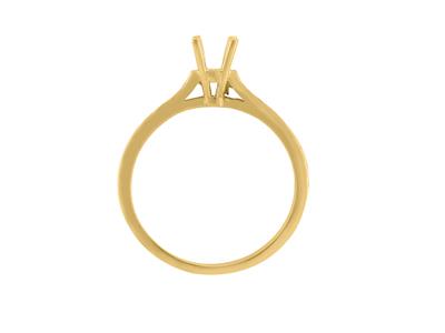 Solitario 4 Punte Per Pietra Centrale 4,8 Mm, Oro Giallo 18 Carati. Rif. Ga40/50 - Immagine Standard - 1