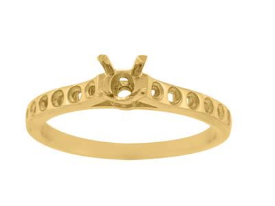 Solitario 4 Punte Per Pietra Centrale 4,8 Mm, Oro Giallo 18 Carati. Rif. Ga40/50 - Immagine Standard - 2