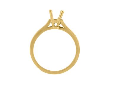 Solitario 4 Griffe Per Pietra Centrale Da 6 Mm, Oro Giallo 18 Carati. Rif. Ga70/90 - Immagine Standard - 1