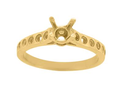Solitario 4 Griffe Per Pietra Centrale Da 6 Mm, Oro Giallo 18 Carati. Rif. Ga70/90 - Immagine Standard - 2