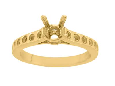 Solitario 4 Griffe Per Pietra Centrale 6,8 Mm, Oro Giallo 18 Carati. Rif. Ga10/120 - Immagine Standard - 2