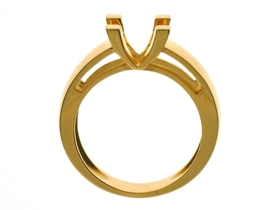 Solitario 4 Griffe Per Pietra Da 6,3 Mm, Oro Giallo 18 Carati. Rif. 2630 - Immagine Standard - 1