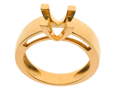 Solitario 4 Griffe Per Pietra Da 6,3 Mm, Oro Giallo 18 Carati. Rif. 2630 - Immagine Standard - 2