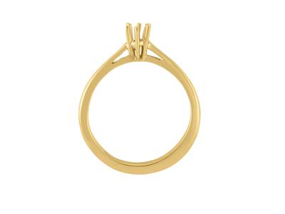 Solitario 6 Grappoli Per Pietra Da 3,5 Mm, Oro Giallo 18k, Rif. Solitario 6 - Immagine Standard - 1