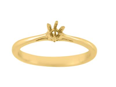 Solitario 6 Grappoli Per Pietra Da 3,5 Mm, Oro Giallo 18k, Rif. Solitario 6 - Immagine Standard - 2