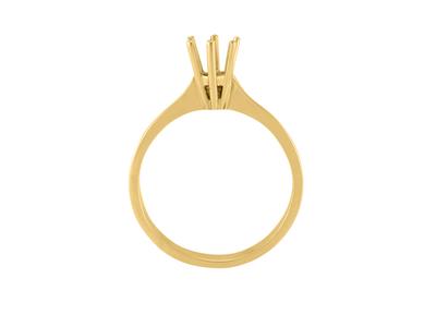 Solitario 6 Griffe Per Pietra Da 4,5 Mm, Oro Giallo 18 Carati. Rif. Ro30/40 - Immagine Standard - 1