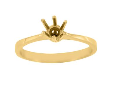 Solitario 6 Griffe Per Pietra Da 4,5 Mm, Oro Giallo 18 Carati. Rif. Ro30/40 - Immagine Standard - 2
