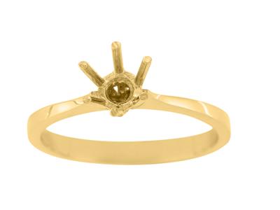Solitario 6 Griffe Per Pietra Da 5 Mm, Oro Giallo 18 Carati. Rif. Ro 50/60 - Immagine Standard - 2