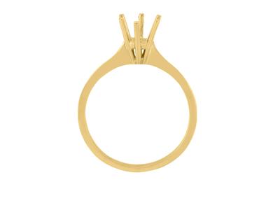 Solitario 6 Griffe Per Pietra Di 6 Mm, Oro Giallo 18k Rif. Ro 7090