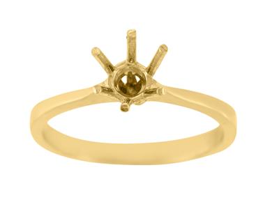 Solitario 6 Griffe Per Pietra Da 6 Mm, Oro Giallo 18 Carati. Rif. Ro 70/90 - Immagine Standard - 2