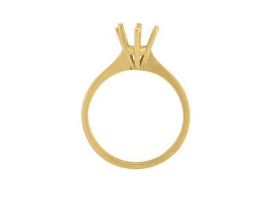 Solitario 6 Punte Per Pietra Da 6,5mm, Oro Giallo 18 Carati. Rif. Ro 10/120. - Immagine Standard - 1