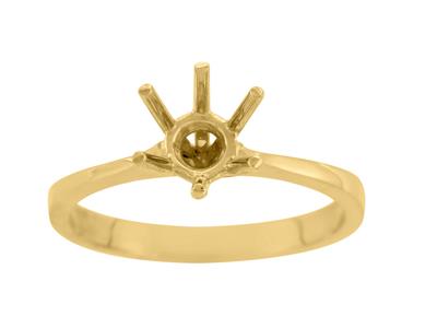 Solitario 6 Punte Per Pietra Da 6,5mm, Oro Giallo 18 Carati. Rif. Ro 10/120. - Immagine Standard - 2