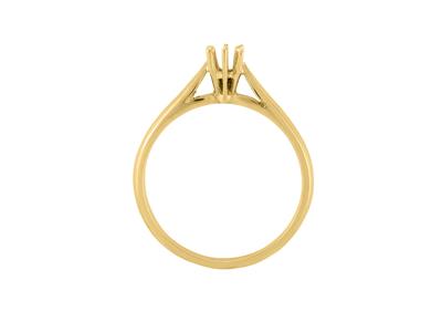 Solitario 6 Griffe Per Pietra Da 3,5 Mm, Oro Giallo 18 Carati. Rif. 25374