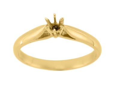Solitario 6 Griffe Per Pietra Da 3,5 Mm, Oro Giallo 18 Carati. Rif. 25374 - Immagine Standard - 3