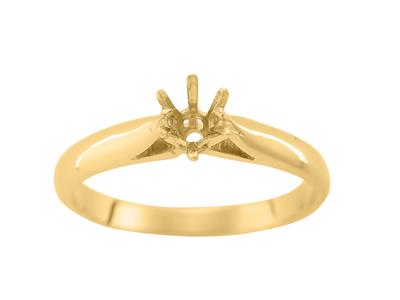 Solitario 6 Griffe Per Pietra Da 4,5 Mm, Oro Giallo 18 Carati. Rif. 25376 - Immagine Standard - 2
