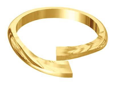 Corpo Dell'anello Incrociato, Oro Giallo 18 Carati, Misura Dell'anello52/53. Rif. S230 Giallo Da 18 Kt - Immagine Standard - 2