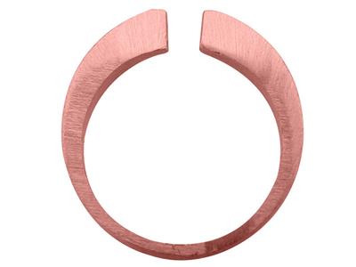 Corpo Piatto Ad Anello Aperto, Oro Rosa 18 Carati 4n, Dito 50 Rif. S61 - Immagine Standard - 1