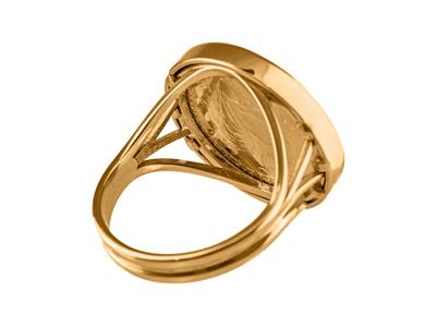 Anello Portapezzo Da 10 Franchi, Incastonatura Invisibile, Oro Rosa 18kt 4n - Immagine Standard - 3