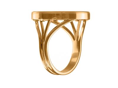 Anello Portamonete Da 20 Franchi, Incastonatura Invisibile, Oro Rosa 18 Kt 4n - Immagine Standard - 1