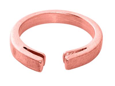 Corpo Dell'anello Con Fasce Con Motivo A Palmetta, Oro Rosso 5n 18 Kt,ref. S66 - Immagine Standard - 2