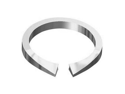 Corpo Anello Aperto, Oro Bianco 18 Kt Pd 10, Dito 52/53. Rif. S221 Bianco Da 18 Kt - Immagine Standard - 2