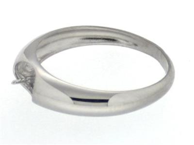 Anello Per Perle Da 7 A 9 Mm, Argento 925 Rodiato. Rif. Bg138, Dito 54 - Immagine Standard - 3