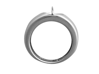 Anello Per Perla Da 10 Mm, Argento 925 Rodiato. Rif. Bg113 - Immagine Standard - 3