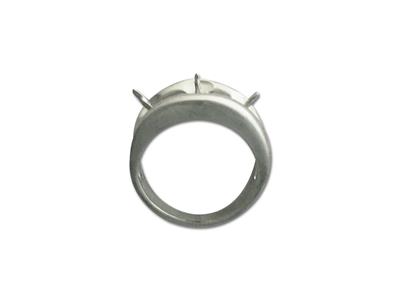 Anello Con Perline Da 10 Mm, Argento 925 Rodiato. Numero Articolo Bg215 - Immagine Standard - 3