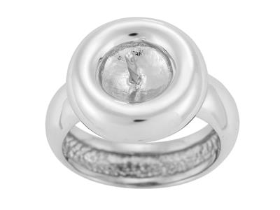 Anello Per Perle Da 8 A 10 Mm, Argento 925 Rodiato. Rif. Bg95 - Immagine Standard - 2