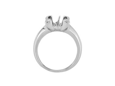 Anello Per Perla Da 10 Mm, Argento 925 Rodiato. Rif. Bg154