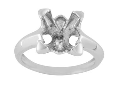 Anello Per Perla Da 10 Mm, Argento 925 Rodiato. Rif. Bg154 - Immagine Standard - 2