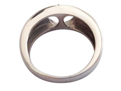Anello Per Perle Da 8 A 9 Mm, Argento 925 Rodiato. Rif. Bg114, Dito 52 - Immagine Standard - 2