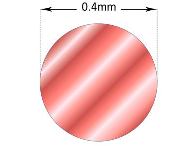 Filo Tondo Ricotto In Oro Rosso 18k5n, 0,40 MM - Immagine Standard - 3