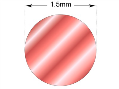 Filo Tondo Ricotto In Oro Rosso18k5n, 1,50 MM - Immagine Standard - 3