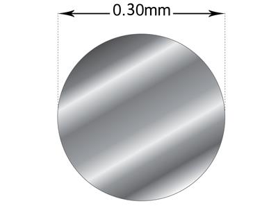 Filo Tondo Oro Bianco 18 K Pd 12 Ricotto, 0,30 MM - Immagine Standard - 3