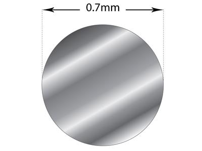 Filo Tondo Oro Bianco 18 Kt Pd 12 Ricottura, 0,70 MM - Immagine Standard - 3