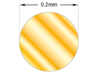 Filo Laser Rotondo 18kt Oro Giallo3n, 0,20 MM - Immagine Standard - 3