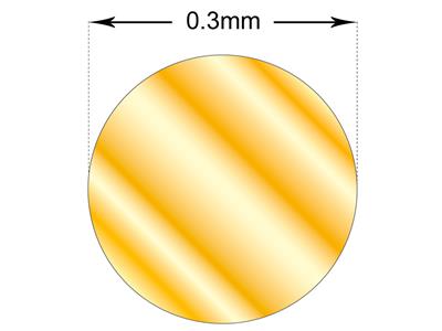 Filo Tondo 18kt Oro Giallo 3n Ricotto, 0,30 MM - Immagine Standard - 3