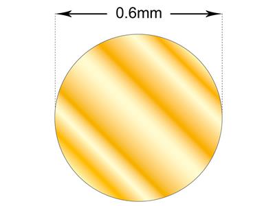 Filo Tondo In Oro Giallo 18k 3n, Ricottura, 0,60 MM - Immagine Standard - 3