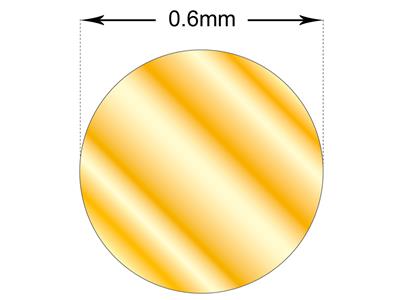 Filo Tondo 18kt Oro Giallo 3n Ricotto, 0,60 MM - Immagine Standard - 3