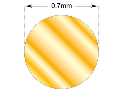 Filo Tondo 18kt Oro Giallo 3n Ricotto, 0,70 MM - Immagine Standard - 3